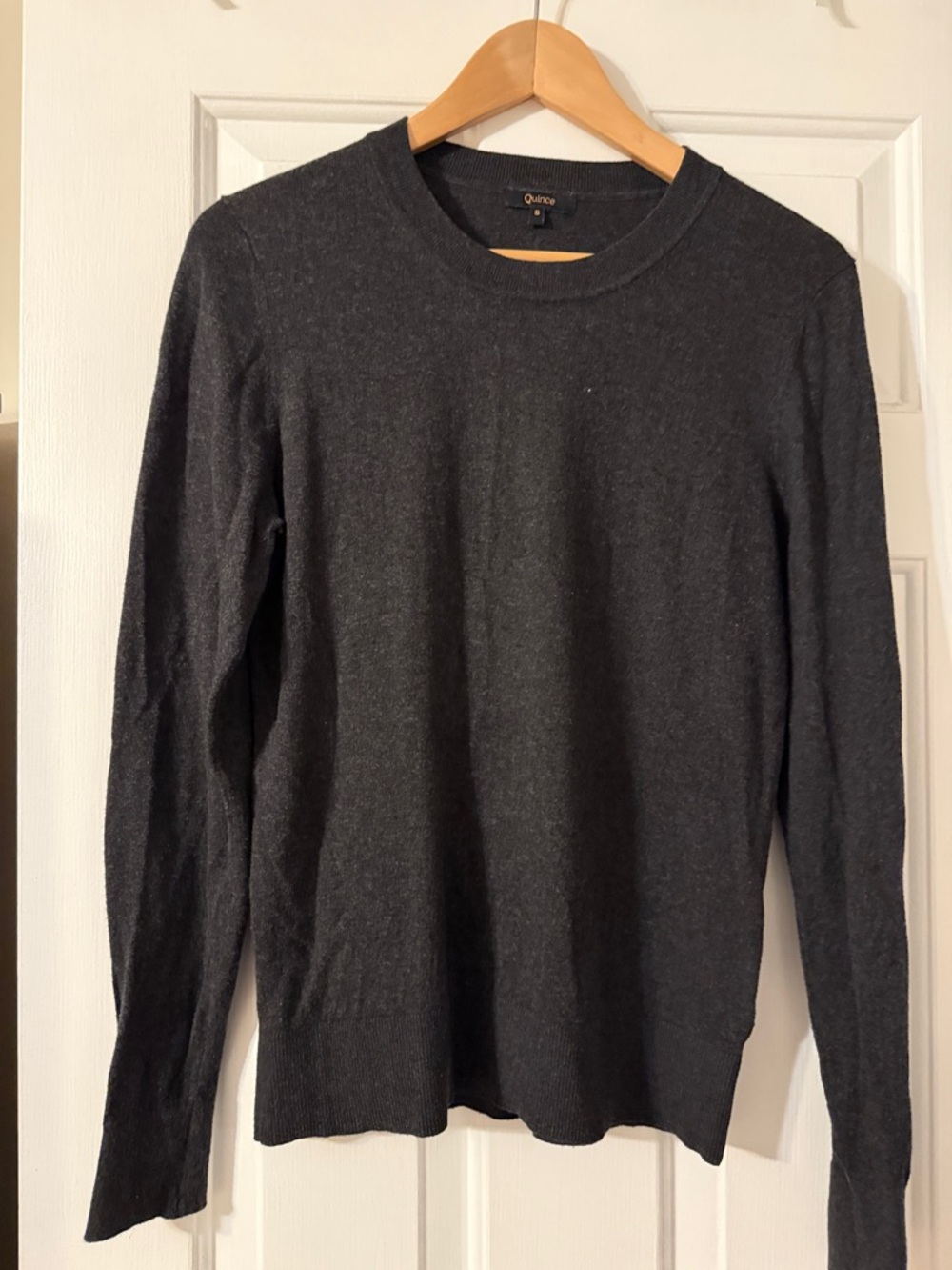 Quince Charcoal Crewneck Sweater